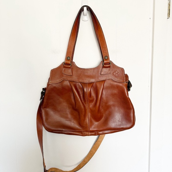 Patricia‎ Nash Napoli Leather Shoulder Bag British Tan Crossbody Strap